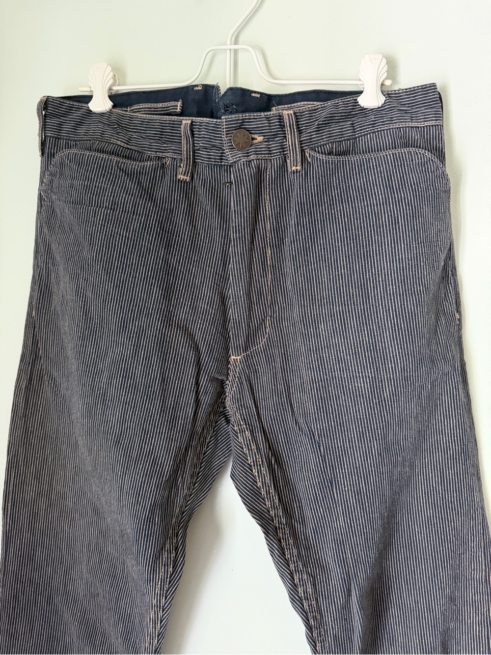 Freenote Cloth Splitback Stripe Hickory Jeans USA Selvedge Workwear Men’s 33x31